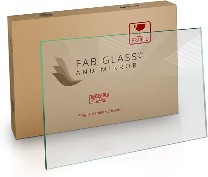 Fab Glass and Mirror Tempered Glass Table Top 30x60 Inch Rectangle 1/4" Thick Clear Furniture Protector with Flat Polish Edge Eased Corners for Coffee Dining Tables Desks