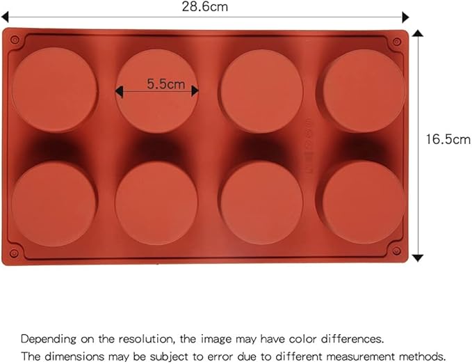 Silicone 11/8/6 Cavity Cylinder Shape Cake Mold For Baking Dessert Ice-Creams Mousse Mould Fondant Decorating Tools (8 Cavity)
