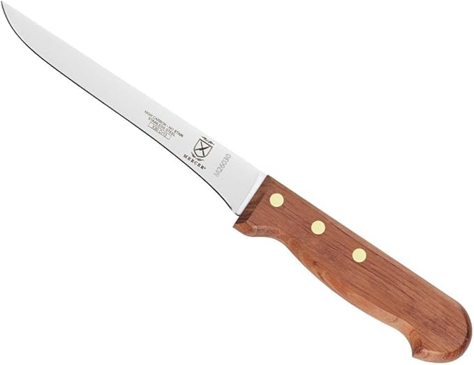 Mercer Culinary Praxis Boning Knife with Rosewood Handle, 6 Inch, Wood