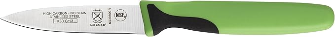 Mercer Culinary Millennia Colors 5-Piece Magnetic Board Set with Green Handles, Rubberwood
