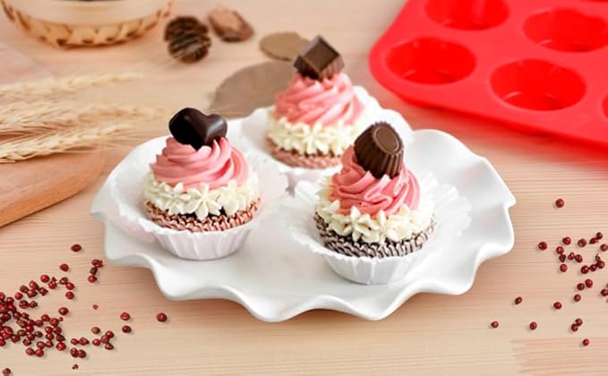CAKETIME Silicone Muffin Pan Set - Mini 24 Cups, Regular 12 Cups Cupcake Pan, Jumbo 6 Cups Muffin Pan Silicone Bakeware for Baking Set of 3
