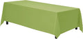 Gee Di Moda Rectangle Tablecloth - 90 x 132 Inch Apple Green Table Cloth for 6 Foot Table with Floor-Length Drop - Heavy Duty Washable Fabric - 6 Ft Buffet Table, Holiday Party, Wedding & Baby Shower