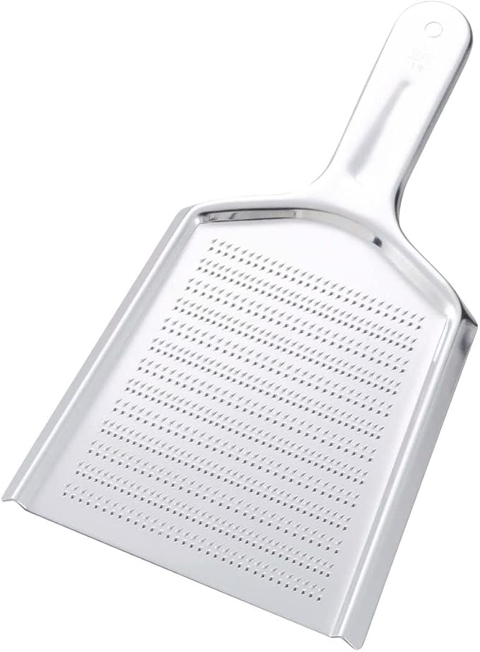 TIKUSAN Japanese Grater Oroshigane Slicer Stainless Steel Made in Japan for Radish Garlic Ginger Fruits and Root Vegetables (5.0"x8.9")