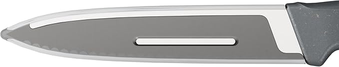 Zyliss Serrated Paring Knife – German Stainless Steel Blade with Sustainable Wheat Straw NonSlip Handle –Kitchen Knife for Fruits & Vegetables – Blade Guard Included – Dishwasher Safe – 3.9 inches