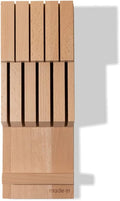 Made In Cookware - 9 Piece Knife Organizer - Italian Beechwood - Crafted in Italy