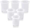 Palksky Silicone Measuring Cups for Melting Chocolate, 6PCS Chocolate Melting Cup with 250 & 350ml Capacity, Reusable Baking Supplies for DIY Chocolate Molds