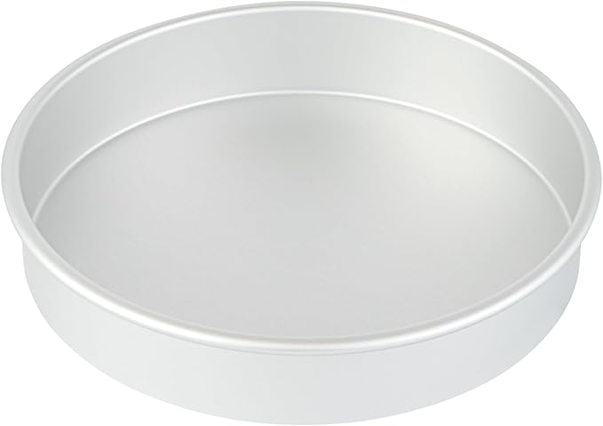 Restaurantware-Met Lux 10 x 2 Inch Straight-Sided Baking Tin, 1 Round Cake Pan - Oven-Ready, Freezable, Anodized Aluminum Round Baking Pan, Greaseproof, For Layer Birthday Cake