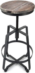 Modern Home Turner Retro Adjustable Contemporary Steel/Wood Barstool