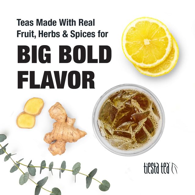 Tiesta Tea - Meyer Lemon Zest Cold Brew, Loose Leaf, Premium Blend, Non-Caffeinated Iced Tea, 10 Cold Brew Packets, Makes One 64oz Pitcher