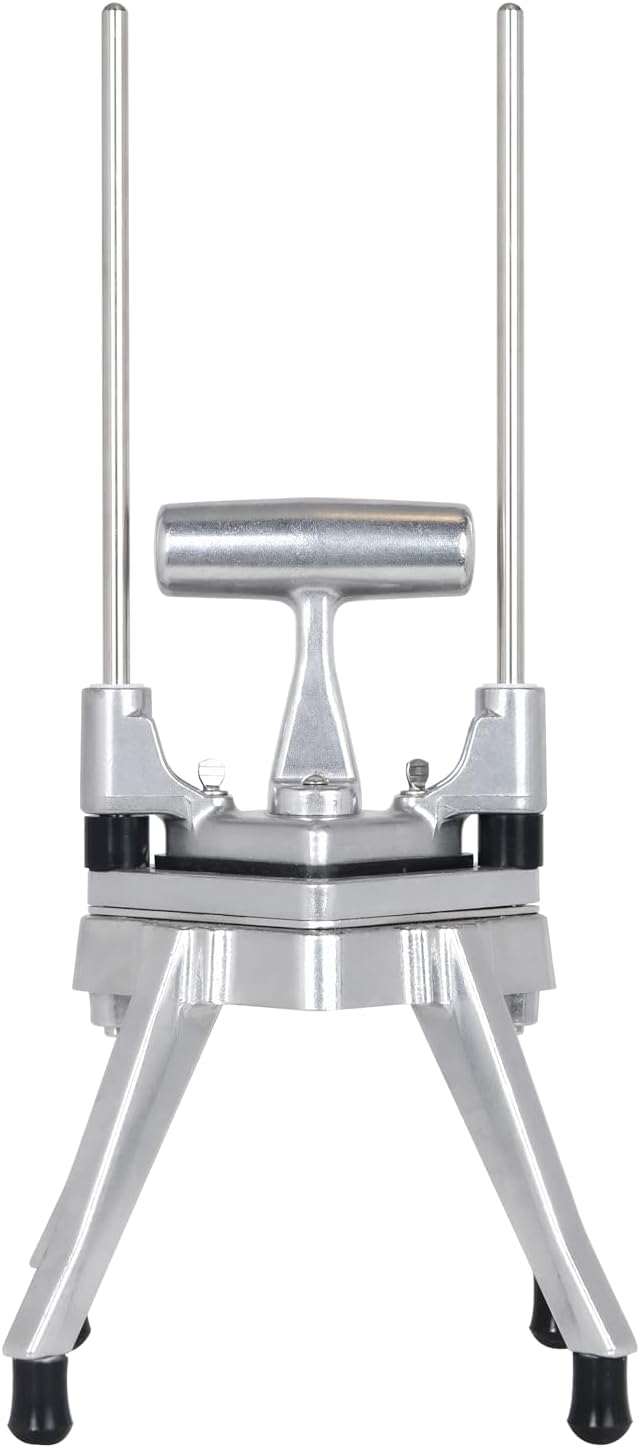 Hakka Commercial Vegetable Chopper French Fry Cutter w/3 Replacement Blades Commercial Onion Slicer Heavy Duty Potato Cutter Carrots Dicer Stainless Steel, include 3 Blades(1/2", 3/8", 1/4")