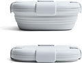 STOJO Collapsible Sandwich Box – 24oz, Reusable Food Storage Container, Silicone Bowl for Hot/Cold Food – Meal Prep, Lunch, Camping, Hiking – Dishwasher Safe (Set of 1, Cashmere)