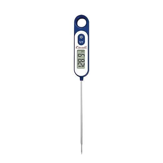 Escali Long Stem Digital Thermometer for Meat, Frying, Cooking, Candy and Kitchen Use, Extra Long 5.6-Inch Probe, Blue