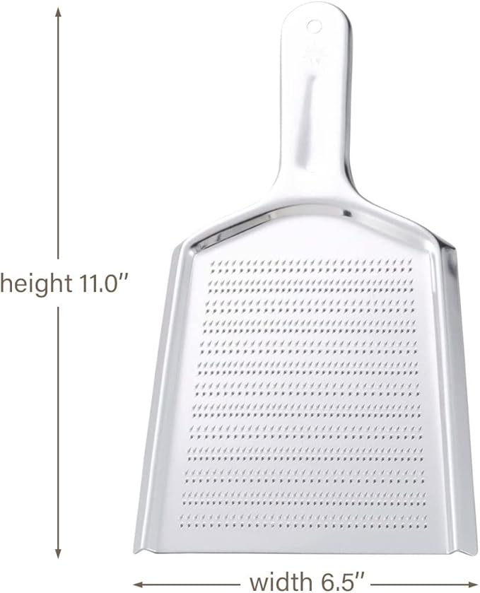 TIKUSAN Japanese Grater Oroshigane Slicer Stainless Steel Made in Japan for Radish Garlic Ginge Fruits and Root Vegetables (6.5"x11.0")