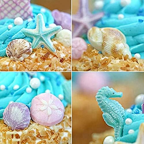 7.2'' 3D Big Mermaid Tail Mold Mermaid Theme Silicone Fondant Mold for Under The Sea Cake Decoration, Chocolate, Candy, Polymer Clay, Cupcake Decor, Sugar Craft