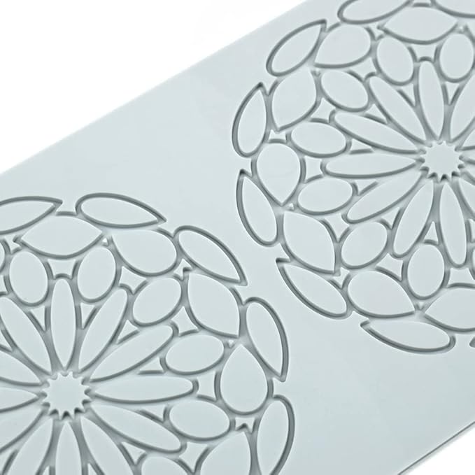 Silicone Molds 3D Hollow Leaf Chocolate Molds Honeycomb Bee Candy Mold Flower Pattern Fondant Mold Cake Topper Sugar Craft Decoration (J_Flower_10.4 * 5.28 * 0.12inch)