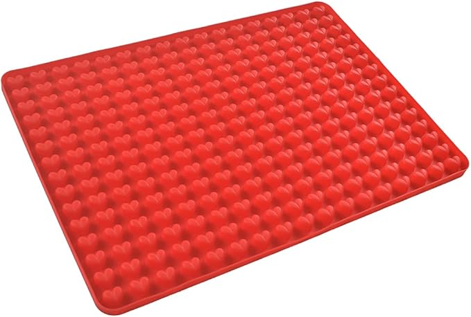 Newk 255 Cavity Pet Treats Mold, Mini Heart Shaped Gummy Mold for Chocolate Drops Mold, Dog Treats Pan, Candy Mold