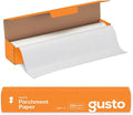 GUSTO [15 in x 200 ft - 250 Sq.Ft] White Parchment Paper for Baking, Non-Stick Baking Paper - Parchment Paper Roll With Cutter for Air Fryer, Baking & Cooking- Formery Comfy Package