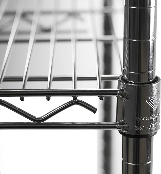 Shelving Inc. 14" d x 60" w Chrome Wire Shelving with 2 Tier Shelves, Weight Capacity 800lbs Per Shelf