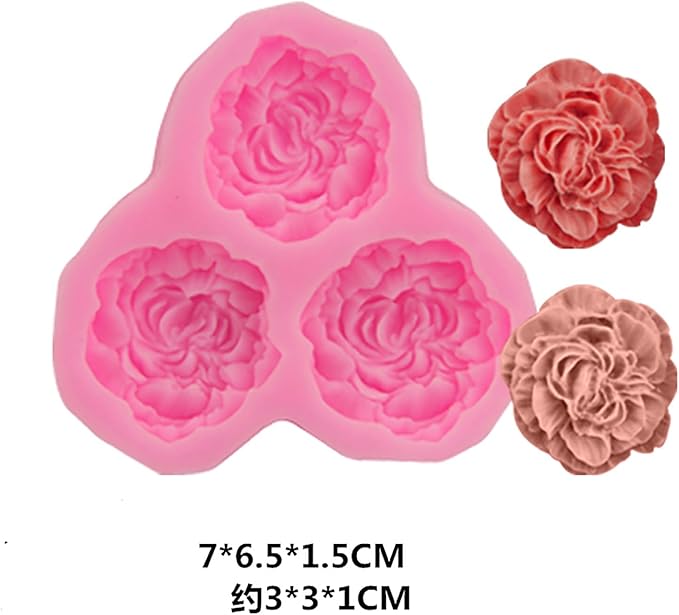 6 Pack Flower Mold: Peony, Rose, Sunflower Resin Casting Molds for Candle Making, Home Decor, 3D Animal Silicone Molds