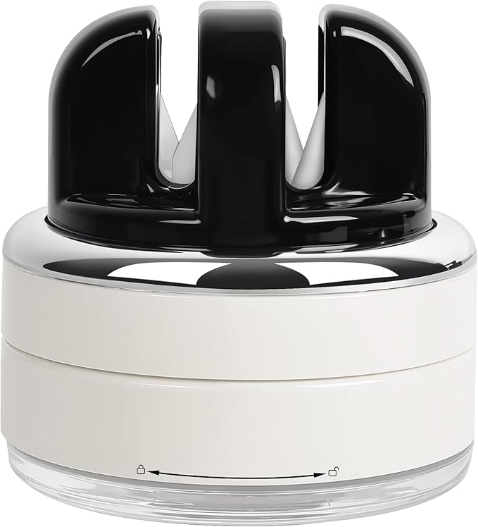 Hands Free Knife Sharpener with Suction Base Multi-Angle Pocket knives sharpene & Kitchen Knife Sharpener with Suction Base For All Knives: Chef’s, Serrated, and Hardened Steel