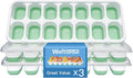 Ice Cube Tray with Lid, 3 Pack Silicone Easy-Release Ice Trays for Freezer, Stackable Ice Cube Molds for Drinks, Cocktails, Whiskey, Coffee - BPA-Free and Odor-Free