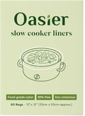 Slow Cooker Liners, Disposable Oval Large Size 13" x 21", 60 Count, Fits 3-8 Quart Pot Cooking Bags for Easy Cleanup, Food Safe & Leak-Proof