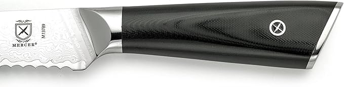 Mercer Culinary M13789 Premium Grade Super Steel, 8-Inch Serrated Bread Knife, G10 Handle