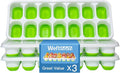 Ice Cube Tray, Ice Cube Trays for Freezer 3 Pack with Lids, Ice Tray Easy-Release, Ice Trays for Freezer Stackable, Silicone Ice Cube Tray for Drinks, Coffee - BPA-Free and Odor-Free