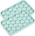 Round Ice Cube Tray 2 Pack BPA Free Silicone Flexible Easy Release 1.1 Inch x 50PCS Small Ice Ball Maker Mold for Whiskey, Cocktail, Chilling (Green)