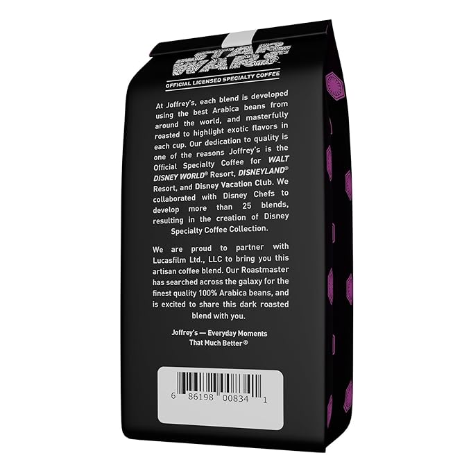 Joffrey's Coffee - STAR WARS™ Dare to Resist Blend, STAR WARS Licensed Coffee Collection, Artisan Dark Roast, Bold & Smooth Taste, Brew or French Press (Ground, 11oz)