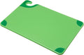 San Jamar Saf-T-Grip Plastic Cutting Board with Safety Hook, 12" x 18" x 0.5", Green, (Pack of 6)