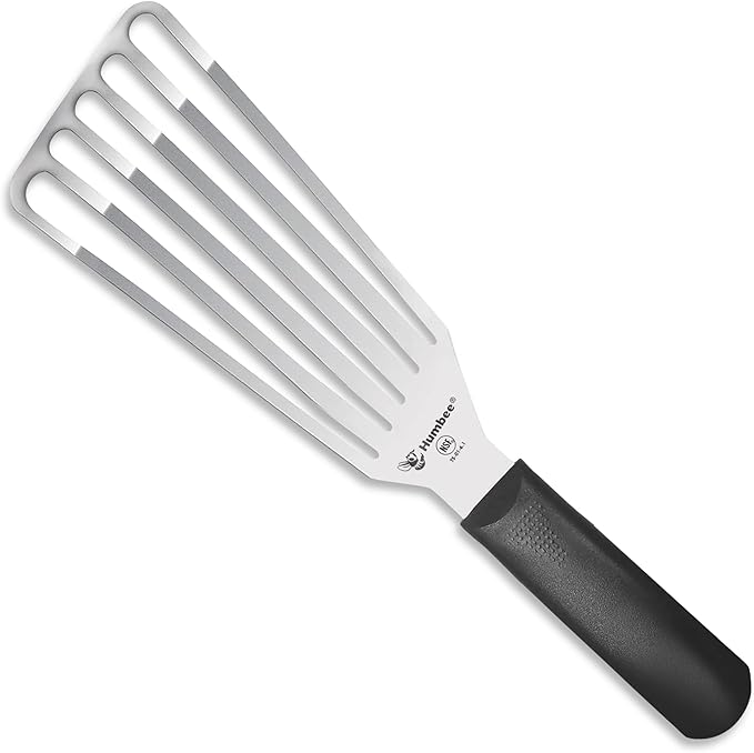 6 Inches Fish Turner, Slotted Fish Spatula Dishwasher Safe NSF, Shovel Black