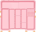 Utensil Drawer Organizer for Kitchen, Expandable Silverware Organizer Cooking Utensils Tray, Large Cutlery and Flatware Holder, Kitchen Tools & Gadgets Storage (Pink)