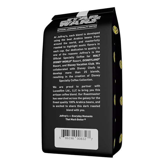 Joffrey's Coffee - STAR WARS™ Double Saber Blend, STAR WARS Licensed Coffee Collection, Artisan Dark Roast, Robust & Smooth Taste, Brew or French Press (Whole Bean, 11oz)