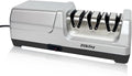 Professional 3-stage Electric Knife Sharpener for Kitchen Knives, with 100% Diamond Abrasive 20° Precision Angle Guide, Quickly Sharpening, Repairing/Restoring/Polish Blades (Silver)