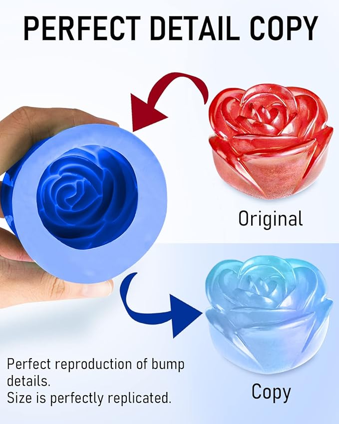 Nicpro 140oz Silicone Mold Making Kit, 30A Platinum Liquid Silicone Rubber, Flexible Silicone Molds Maker Mix Ratio 1:1 for Casting 3D Resins Molds DIY with Gloves, Sticks, Mixing Cups