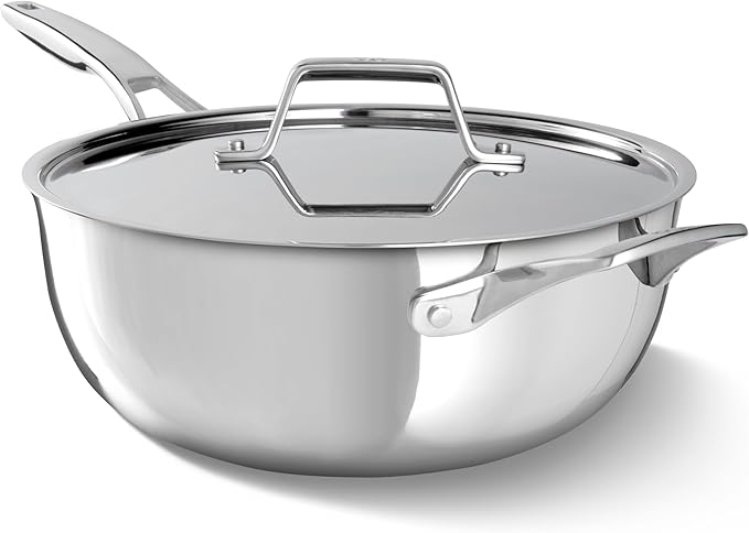 Premier Stainless Steel 4.5-Qt Chef's Pan with Lid