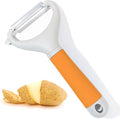 Li&Zhao Vegetable Peelers - Potato Peelers Fruit Peeler Veggie Peeler Carrot Peeler Apple Peeler Garlic Peeler for Kitchen Julienne Peeler, Dishwasher Safe(Orange)