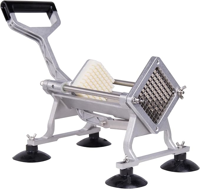 Hakka French Fry Cutter, Commercial Potato Slicer Stainless Steel French Fries Machine with Suction Feet for Patatoes/Carrots/Cucumbers, including 3 Blades(1/4", 3/8",1/2")