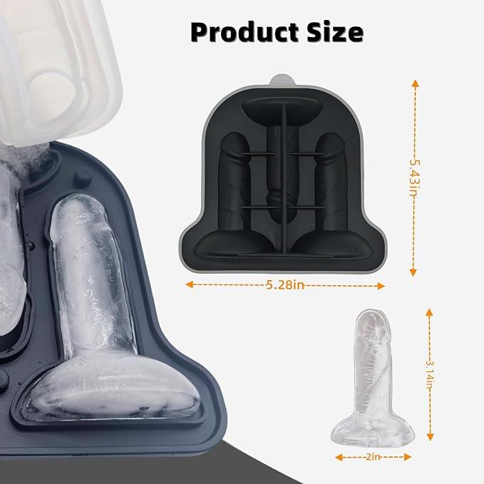Prank Ice Cube Mold, Funny Ice Cube Molds for Adults, Silicone Fun Shapes for Whiskey Cocktails