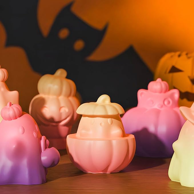2Pcs Halloween Resin Silicone Mold, Ghost Pumpkin Epoxy Silicone Molds for Resin Casting, Party Autumn Decor (Halloween B)