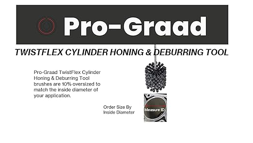 TwistFlex 3-3/4” 95mm 320 Grit Silicon Carbide Cylinder Hone 90-95mm, Bores 3.54”-3.75”, KTM525 2003-05, DR-Z 400SM 2005-09, TRX 450S/ES 4X4 Foreman 98-2004, YFZ450 2004-09, Sportsman 500 4X4 1996-05
