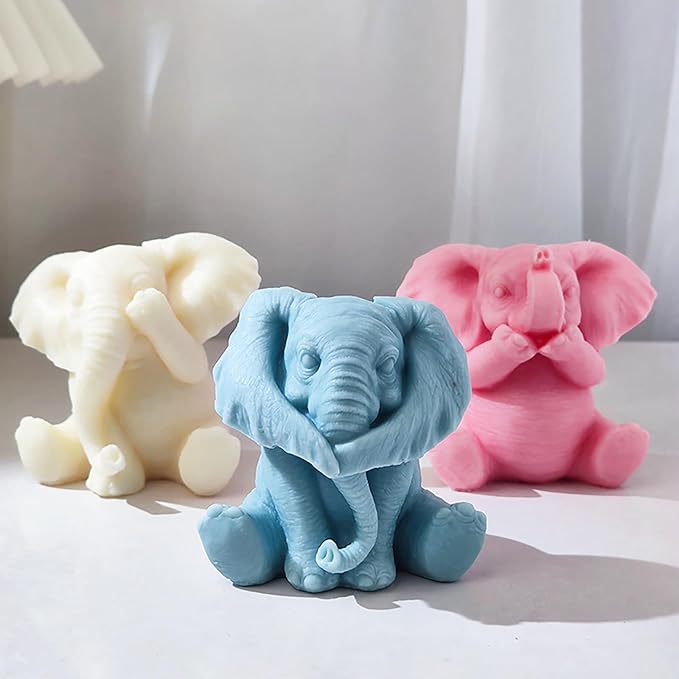 Hold Hand Elephant Resin Mold - 3D Silicone Mold for Candle Making & Jewelry Casting