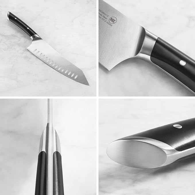 Cangshan HELENA Series German Steel Forged BBQ Knife Set (Black, 9-Piece Bag Set)