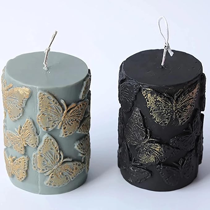 3D Silicone Candle Soap Mold, Fondant Chocolate Baking Molds,Polymer Clay Casting Mould for Candle Making (Butterfly)