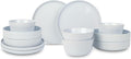 Stone Lain Celina Stoneware 12-Piece Dinnerware Set, Dinner and Pasta Bowls, White