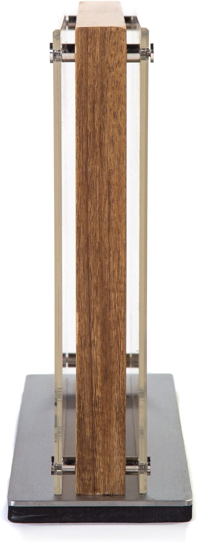 Schmidt Brothers - Acacia Downtown Magnetic Knife Block, Acacia Hardwood and Acrylic Shield, Universal Cutlery Storage For 16-18 Knives