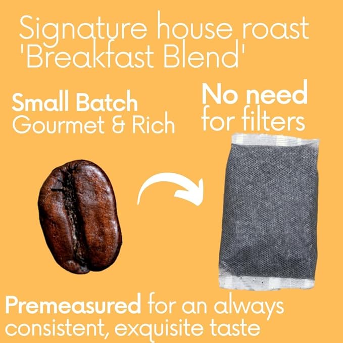 Sarasota Coffee Filter Packs | Medium Roast Breakfast Blend | Low Acid Pouches Gourmet Sampler Gift Set Ground Coffee in Filters | Bulk Individual Packets for 12 Cup Coffee Maker | 2 oz Bags, 12 Count