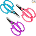 Garden Flower Scissors,3 PCS Stainless Steel Fresh Flower Cutter with Comfortable Grip Handles, Floral Shears for Stems, Rose, Plant, Fruit Picking Trimming