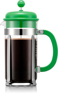 Bodum 34oz Caffettiera French Press Coffee Maker with Reusable Stainless Steel Filter, BPA-Free Plastic Carafe, Apple Green